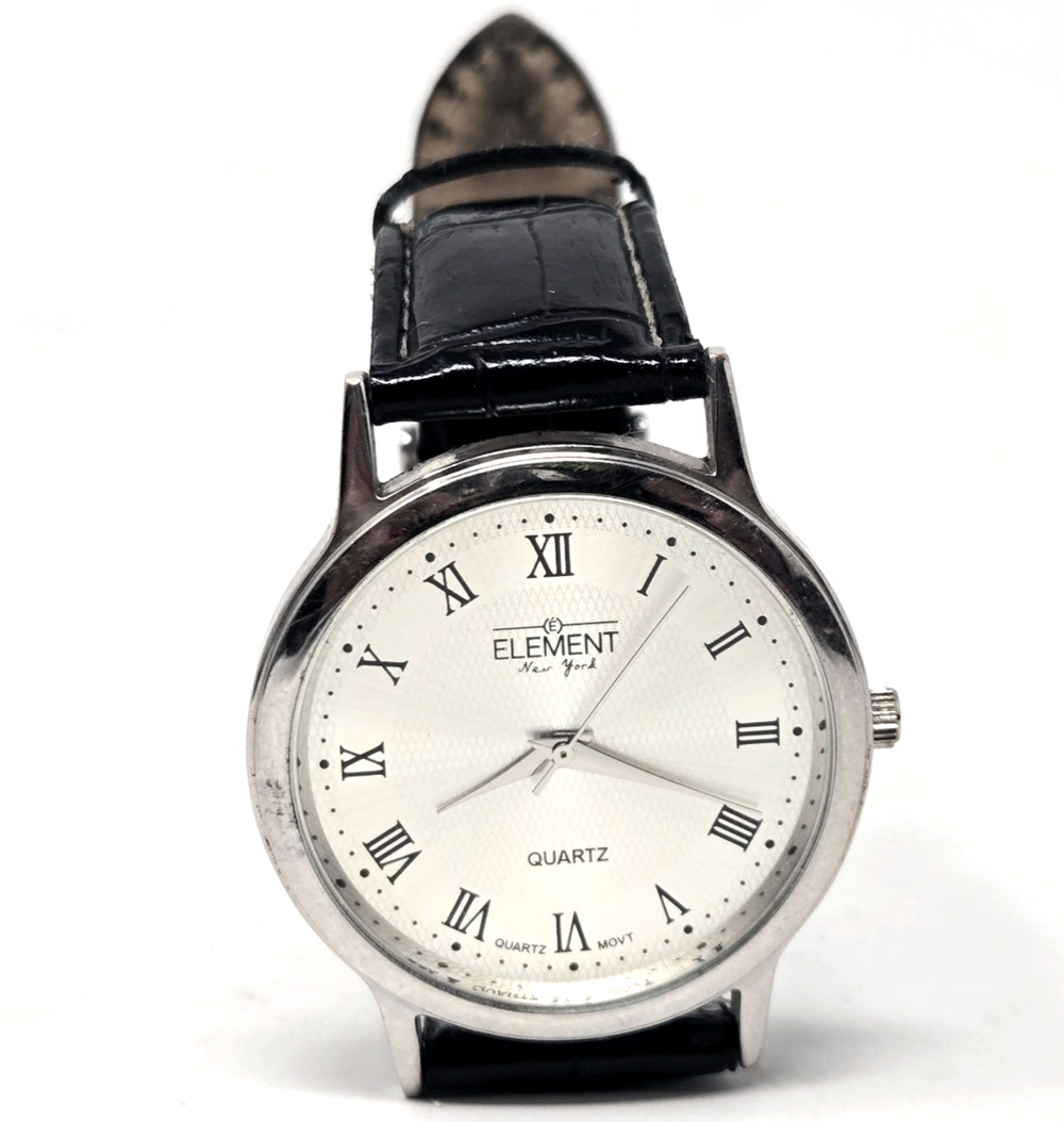 Element New York 4723 Men's Quartz Movt Black Band Wrist Watch